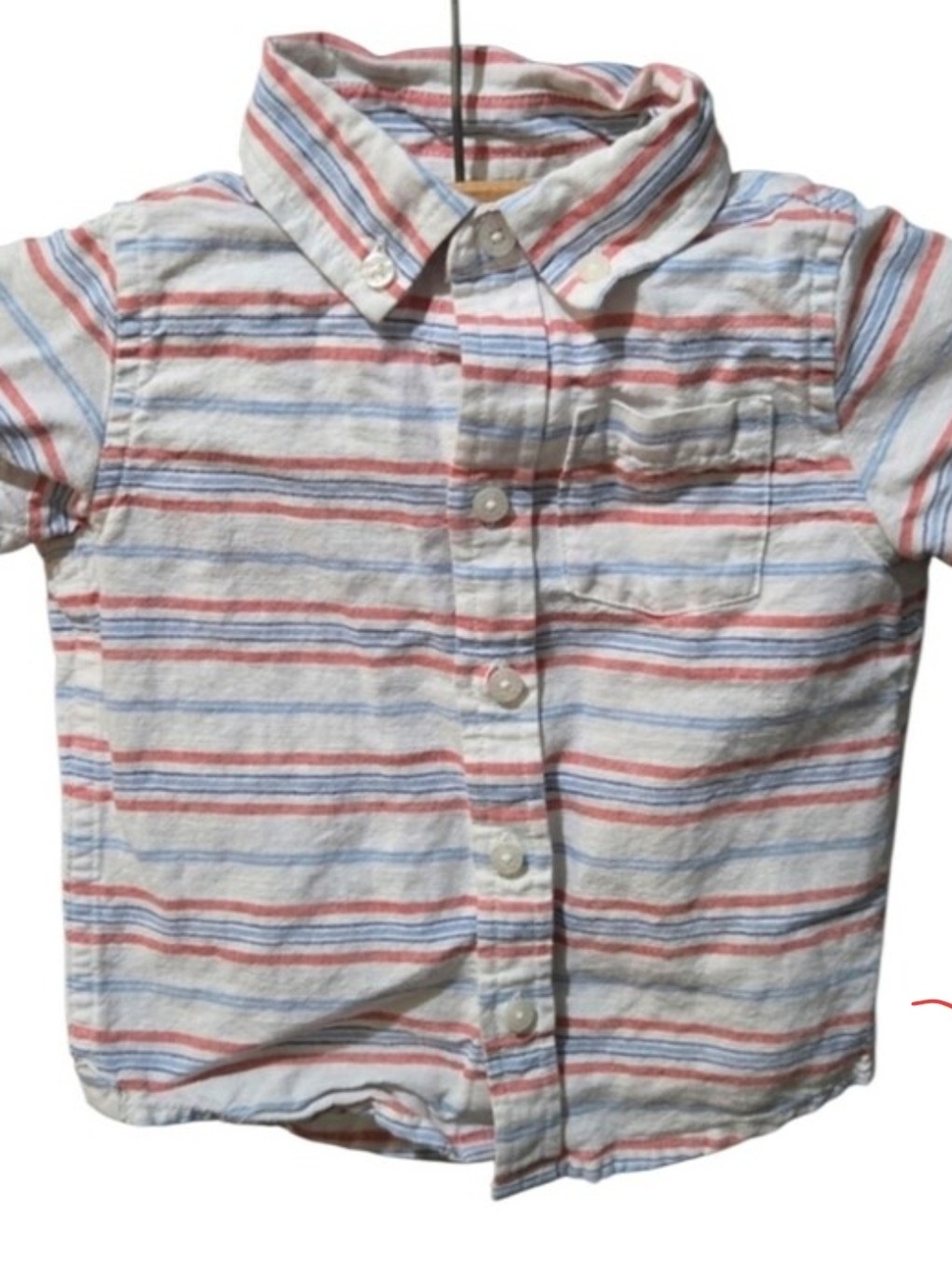 Janie And Jack 12-18 M Linen Blend Button Down Shirt